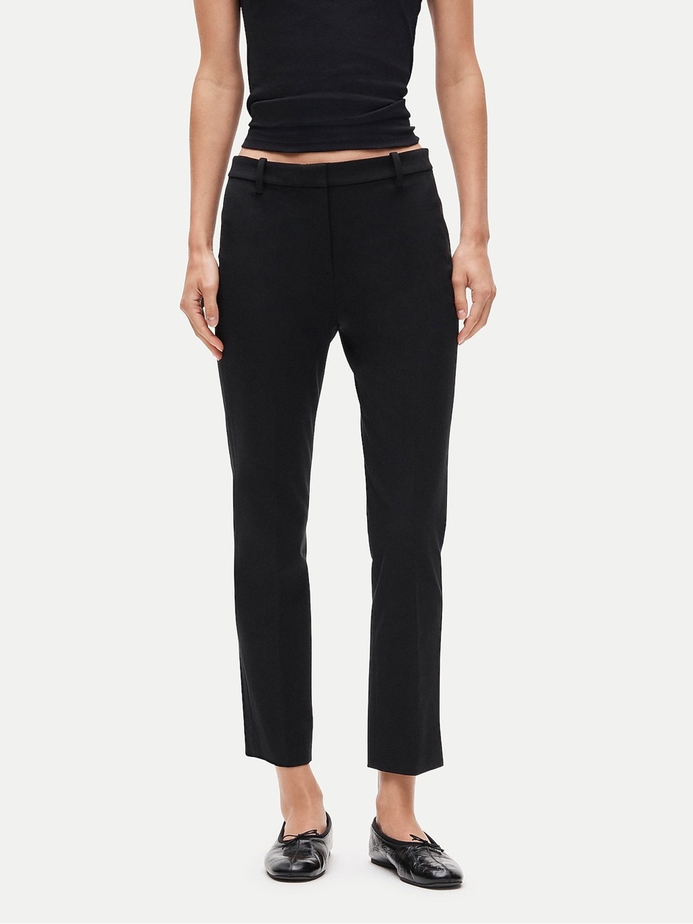 J. Crew Café capri in bi-stretch cotton blend in Black Size 6 NWT
